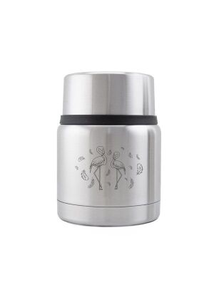 Kivanta Edelstahl Isolierbehälter 350 ml mit Becher - Flamingo Edition