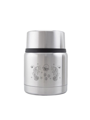 Kivanta Edelstahl Isolierbehälter 350 ml mit Becher | LOVE WATER (Seepferdchen)