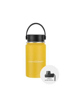 LunchBuddy 350 ml Wide S Isolierflasche"to go" mit Uni-Deckel - Sonnengelb