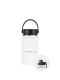 LunchBuddy 350 ml Wide S Isolierflasche "to go" mit Uni-Deckel + Gratis Step Deckel - Frostweiß