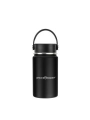 LunchBuddy 350 ml Wide S Isolierflasche"to go" mit Uni-Deckel - Schwarz