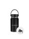 LunchBuddy 350 ml Wide S Isolierflasche "to go" mit Uni-Deckel + Gratis Step Deckel - Schwarz