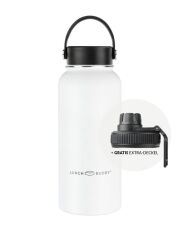 LunchBuddy 940 ml Wide &quot;to go XL&quot; Isolierflasche mit Uni-Deckel - Frostwei&szlig;