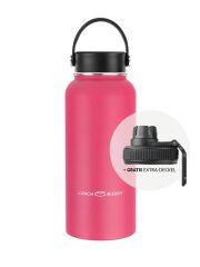 LunchBuddy 940 ml Wide &quot;to go XL&quot; Isolierflasche mit Uni-Deckel - Pink