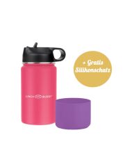 LunchBuddy 350 ml Wide "Kids" Isolierflasche mit Tube-Deckel - Pink