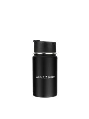 LunchBuddy 350 ml Wide &quot;Kaffee&quot; Isolierflasche mit Kaffee-Deckel - Schwarz