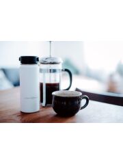 LunchBuddy Wide M Edelstahl-Isolierflasche 530 ml | Kaffee-Deckel | Gletscherblau