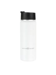 LunchBuddy 530 ml Wide &quot;Kaffee M&quot; Isolierflasche mit Kaffee-Deckel - Frostwei&szlig;