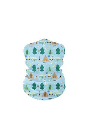 Kivanta Bandana / Loop-Schal (Kinder) - Camping (blau)