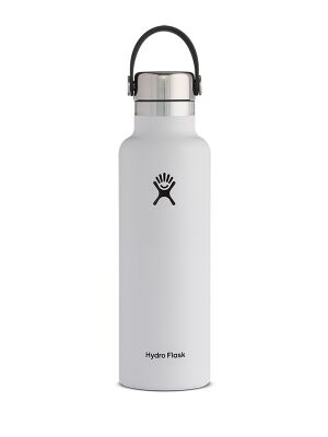 Hydro Flask 621 ml Standard Mouth isolierte Trinkflasche mit Stainless Steel Cap - white