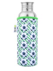 Kivanta Isolierh&uuml;lle 750 ml + Loopschal / Bandana - Fu&szlig;ball