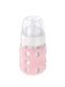 Lifefactory Edelstahl Baby-Weithalsflasche, 235ml, inkl. Silikonsauger Gr. 2 - Desert Rose