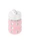 Lifefactory Edelstahl Baby-Weithalsflasche, 235ml, inkl. Pivot Straw Cap - Desert Rose
