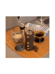 Lifefactory Glasflasche 475 ml Cafe-Collection - Plum