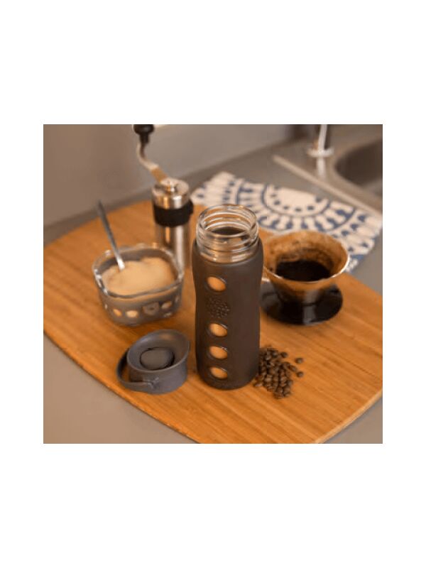 Lifefactory Glasflasche 475 ml Cafe-Collection - Espresso