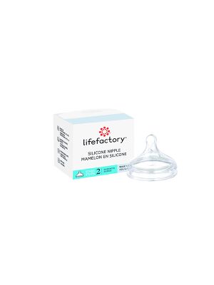 Lifefactory - Silikonsauger Gr. 2 für Baby-Weithalsflaschen, 3-6 Monate