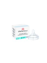 Lifefactory - Silikonsauger Gr. 2 f&uuml;r Baby-Weithalsflaschen, 3-6 Monate