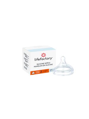 Lifefactory - Silikonsauger Gr. 3 für Baby-Weithalsflaschen, 6-9 Monate