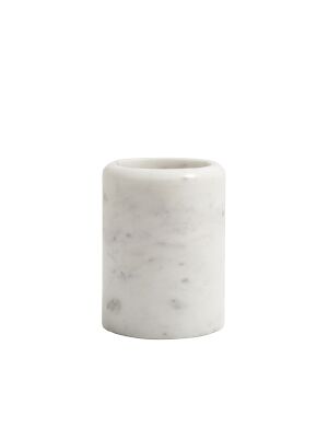 Nordal Vase/ Becher für Zahnbürsten - weißer Marmor