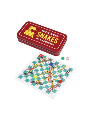 Rex London Reisespiel in Metalldose -  Snakes & Ladders